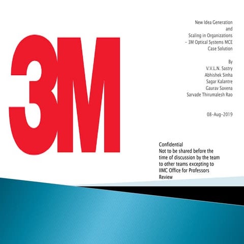 3M optical systems case study solution of super five team team led by V.V.L.N...