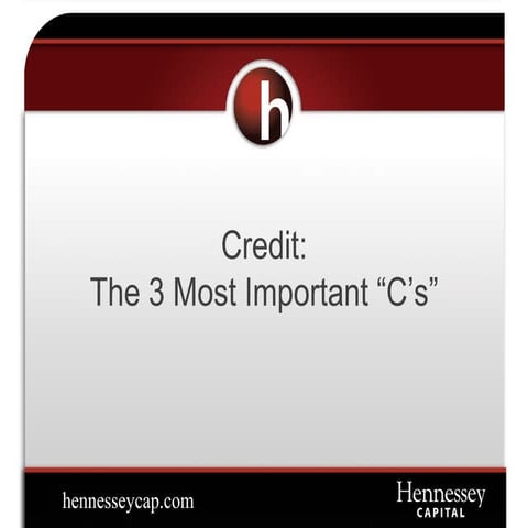 Credit: The 3 Most Important "Cs"