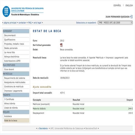 beca movilidad y material de estudio