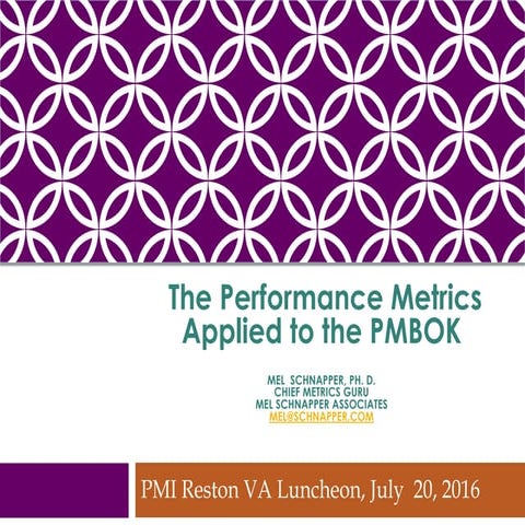 The Metrics of Project Management Performance and PMBOK | PPT