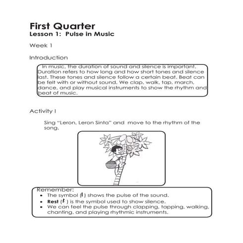MAPEH 3 Music Learner's Manual 1st Quarter