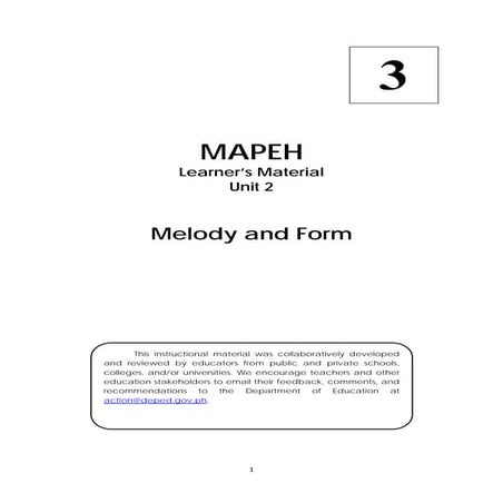 MAPEH 3 Music Learner's Manual 2nd Quarter