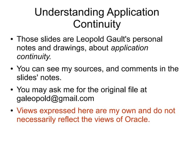 Application Continuity with Oracle DB 12c 
