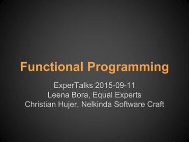 Functional programming