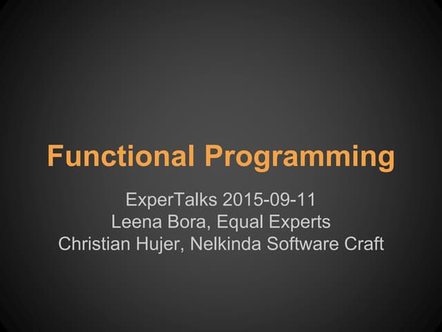Functional programming