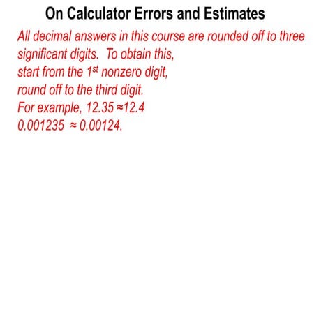 3 on calculator mistakes and estimates