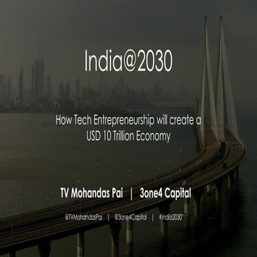 [Feb 2020] - India @ 2030 - Mohandas Pai 