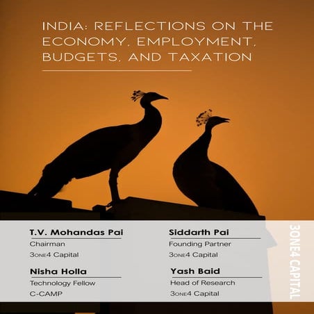 India - Reflections on the Economy, Employment, Budgets, and Taxation