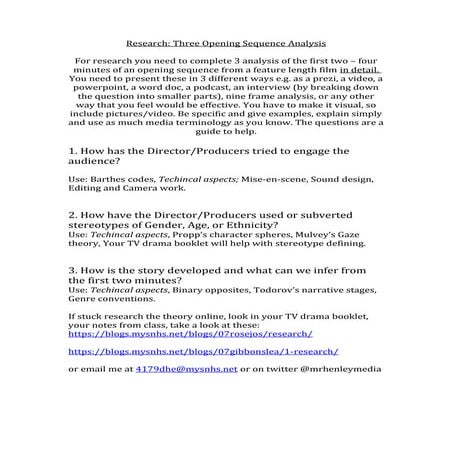3 opening sequence analysis
