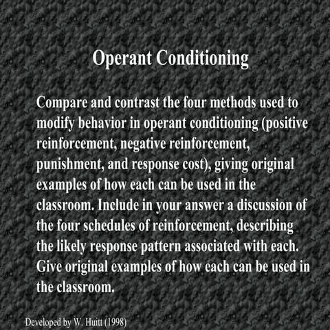 operant conditioning