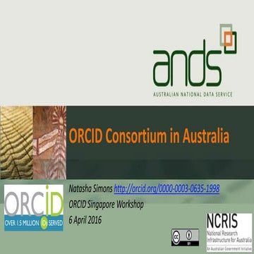 ORCID Consortium in Australia (N. Simmons)