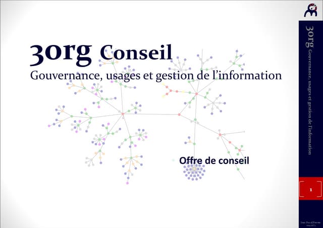 Offre 3org Conseil sur la gouvernance et la gestion de l'information d'entrep...
