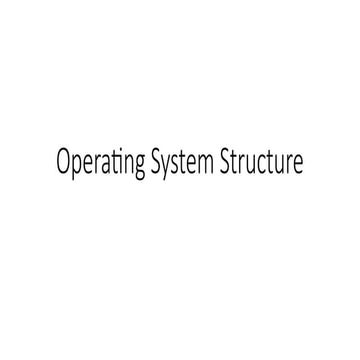 Architecture of operating system | PPTX