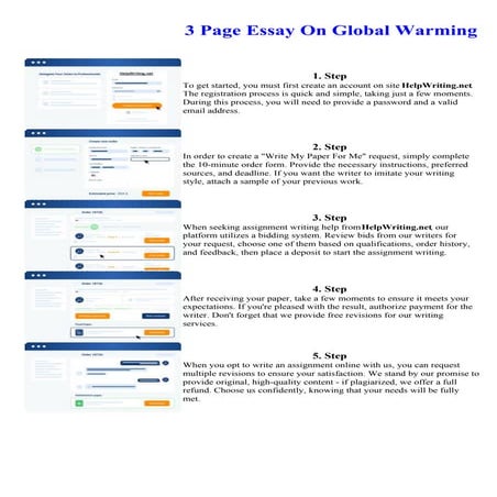 3 Page Essay On Global Warming. Online assignment writing service.