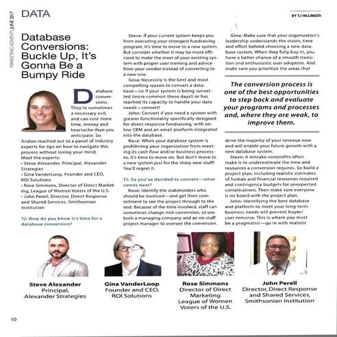 DMAW AdVents Feature: “Database Conversions: Buckle Up, It’s Gonna Be a Bumpy...