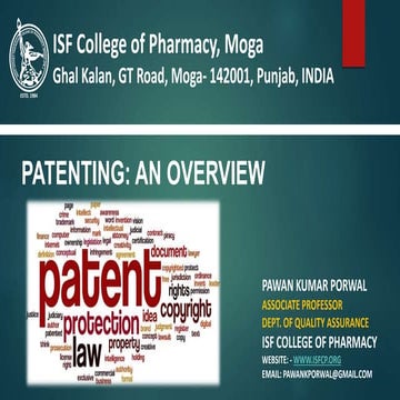 PATENTING: AN OVERVIEW