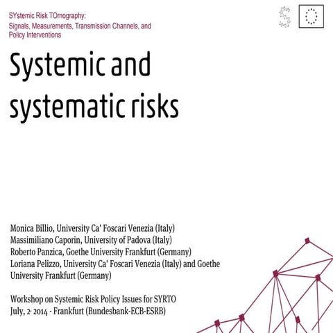 Systemic and Systematic risk - Monica Billio, Massimiliano Caporin, Roberto P...