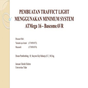 Pembuatan traffict light berbasis ATMega 16 - BascomeAVR