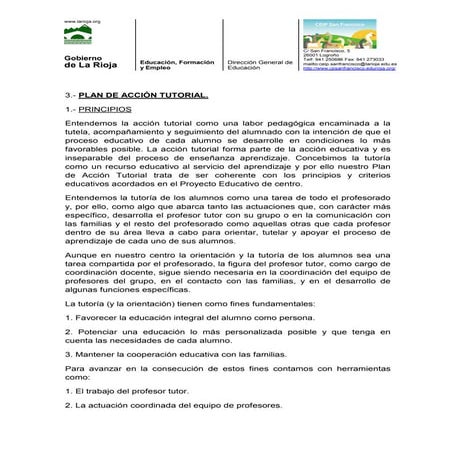 3 plan de accion tutorial | PDF