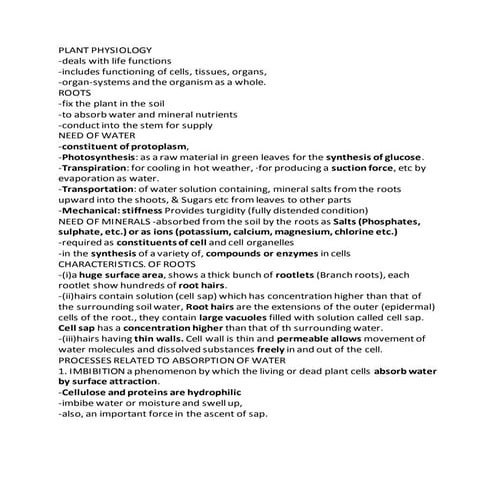 Absorption of water ppt | PPT
