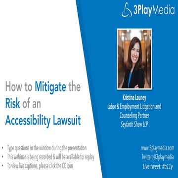 How to Mitigate the Risk of an Accessibility Lawsuit