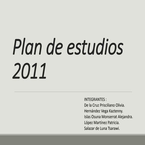 plan de estudios 2011