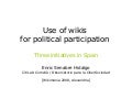 Use of wikis for political participation