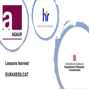 "Lessons learned" - Eduardo Lorda Torres