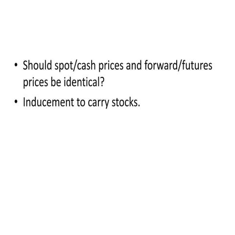 pricing forwards and futures