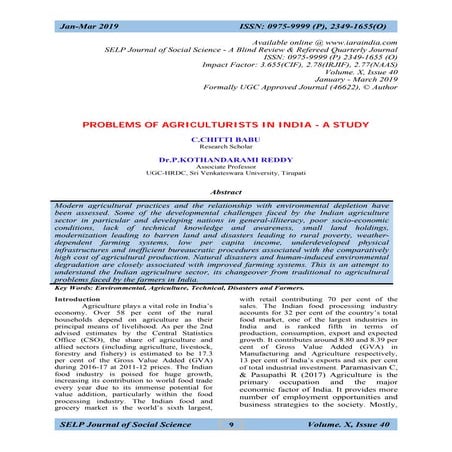 3 problems of agriculturists in india – a study