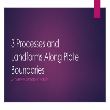 Comprehensive Overview of Plate Tectonics: Processes and Landforms ...