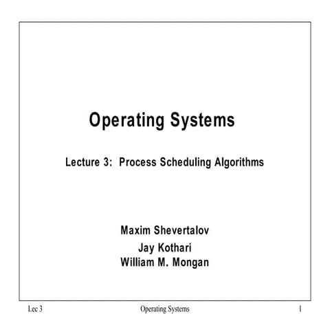 3 process scheduling