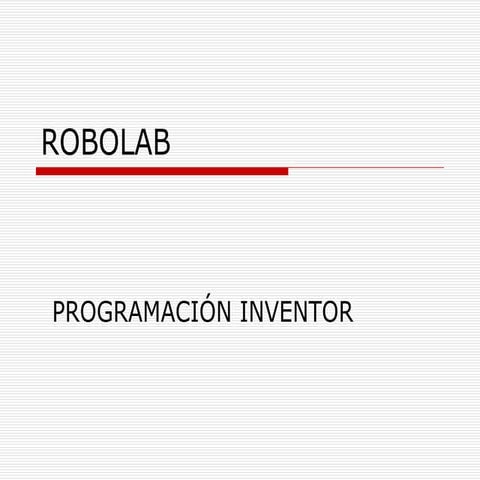Programación Robolab: Inventor