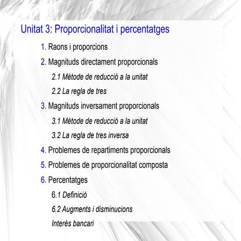 3 Proporcionalitat i percentatges 2n ESO
