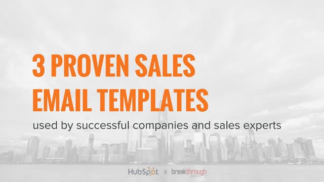 3 Proven Sales Email Templates Used by Successful Companies