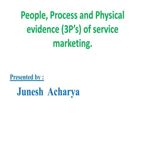 3 p’s of service marketing