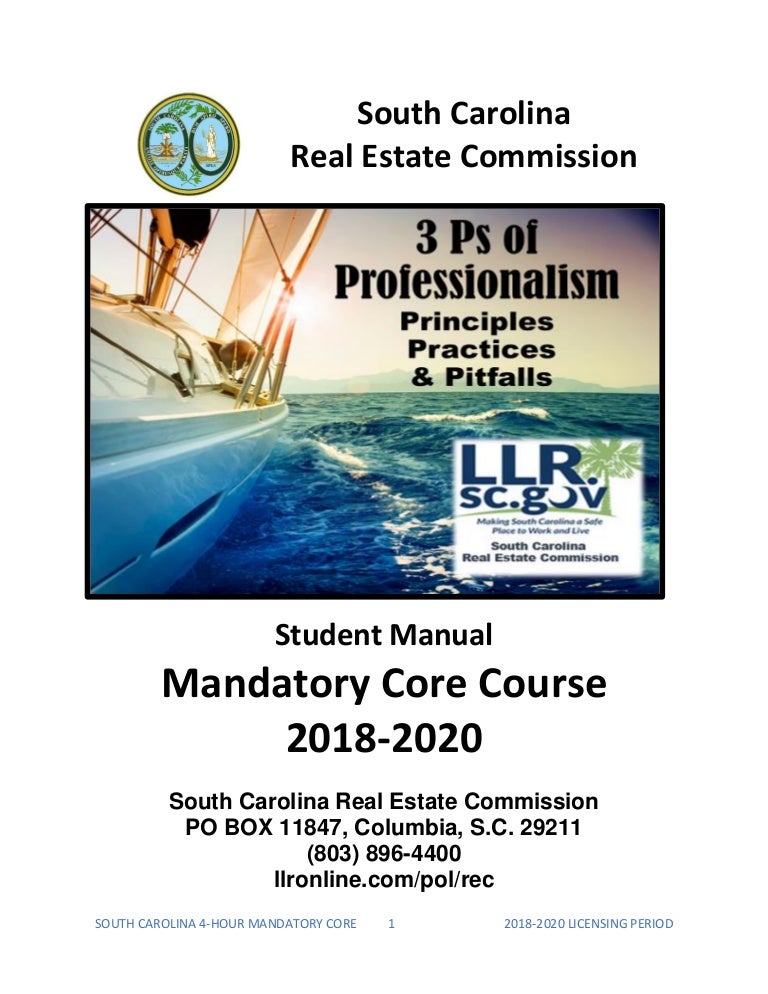 South Carolina 3 Ps Of Professionalism 2018 2020 Core Course Curri