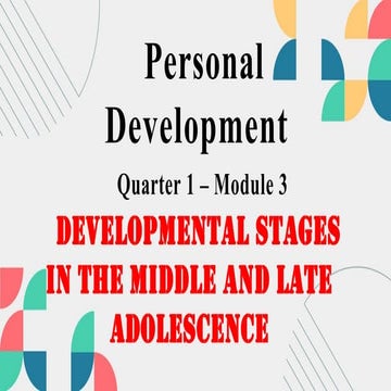 Lesson 3 Quarter 1 in Personal Development