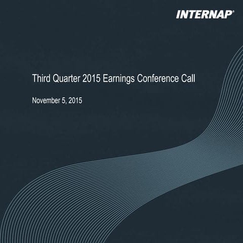 Q3 2015 earnings presentation