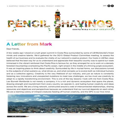 Pencil Shavings: 3Q15 GPC, Costa Rica