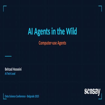 [DSC Europe 25] Behzad Hosseini - AI Agents in the Wild: Deploying Models that Adapt and Scale.pptx