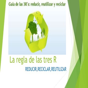 Regla de las 3R: Reducir, Reutilizar y Reciclar | PDF