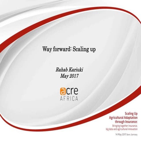 Rahab Kariuki: Way forward: Scaling up insurance