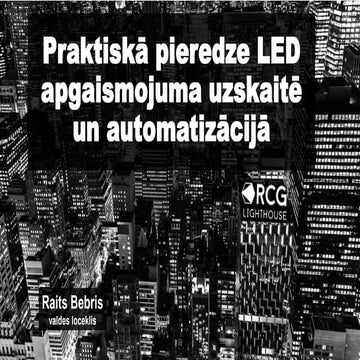 Kustības un klātbūtnes sensoru izmantošana apgaismojuma vadībā | PDF