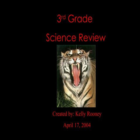 3rd Grade Science May Plan Review