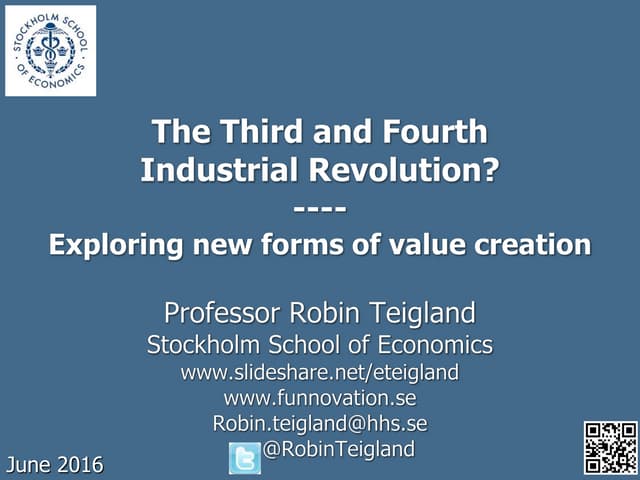 Third & Fourth Industrial Revolution - Dalarna