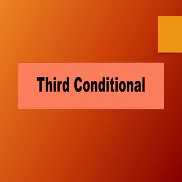 3rd  conditional