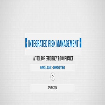 Integrated Risk Management
