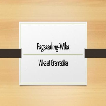 3RDG10-PPT2Pagsasaling-Wika.pptx DEPARTMENT OF EDUCATION