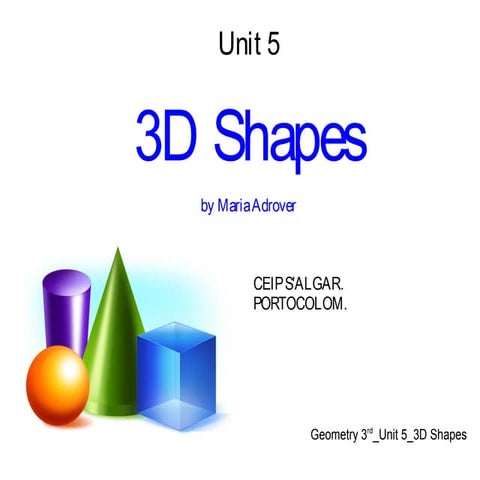 3rd geometry unit 5_3D shapes